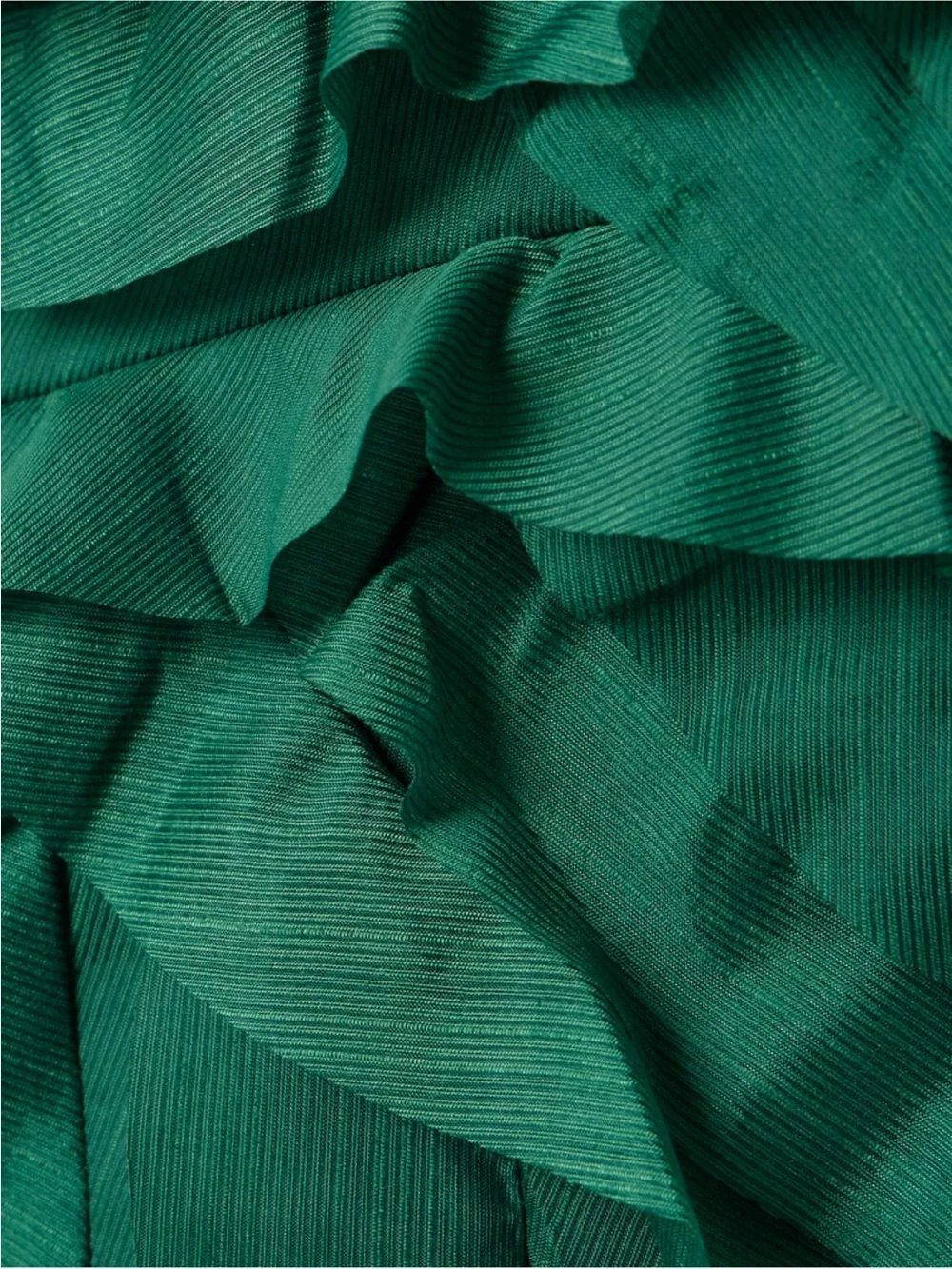 Aje Green Ruffled Strapless Evening Gown - Picture 4 of 5